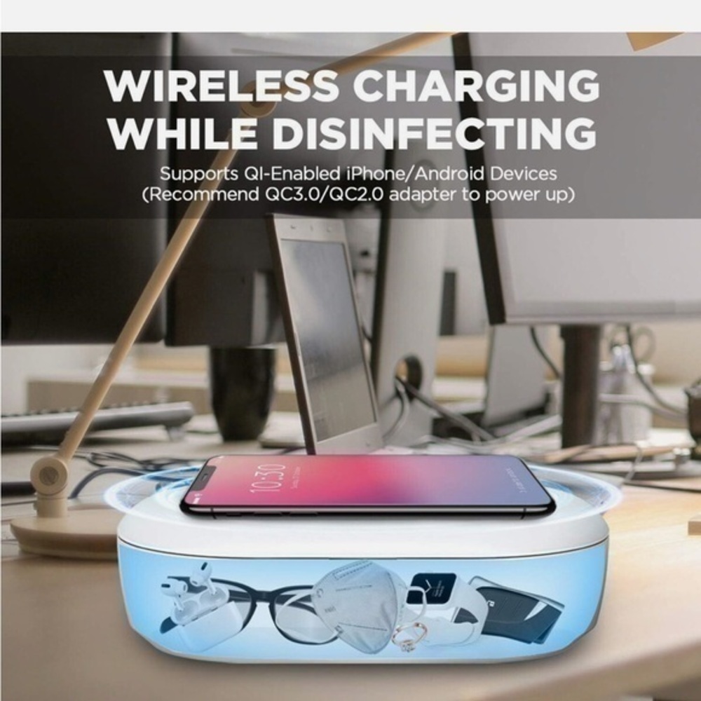 BOX tablet sterilizer Box wireless charging kills 99.9 % germs new in sealed box